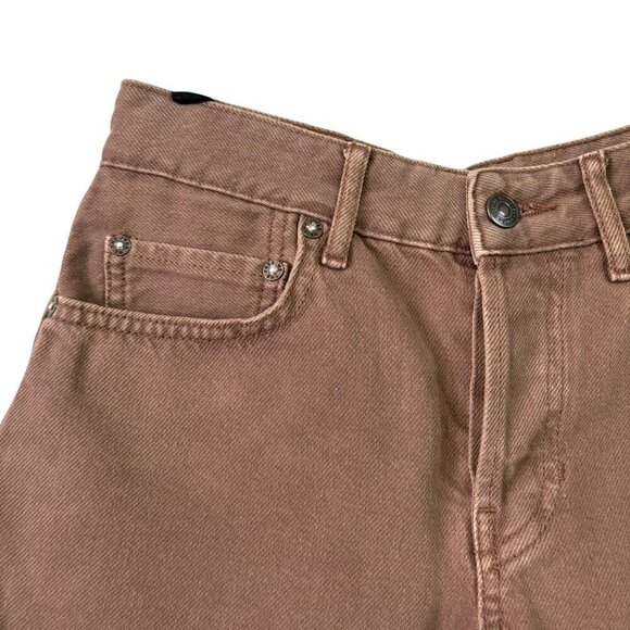 Free People Makai High Rise Cutoff Distressed Shorts In Color Brown Size 25 - Picture 3 of 11